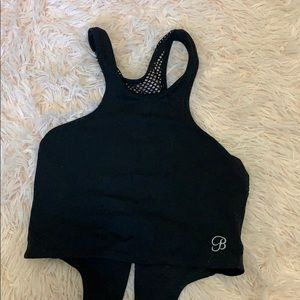 Black bombshell sports bra top size small